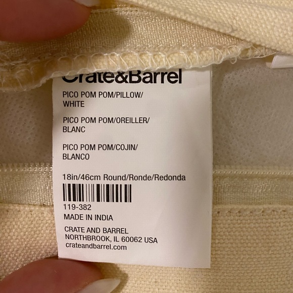 Crate & Barrel Pico Pom Pom Pillow - Picture 4 of 5